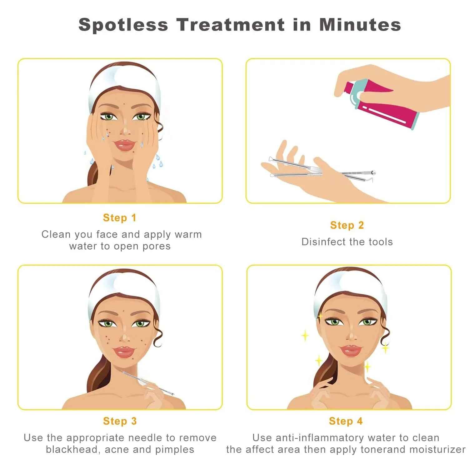10-Piece: Blackhead Remover Tool