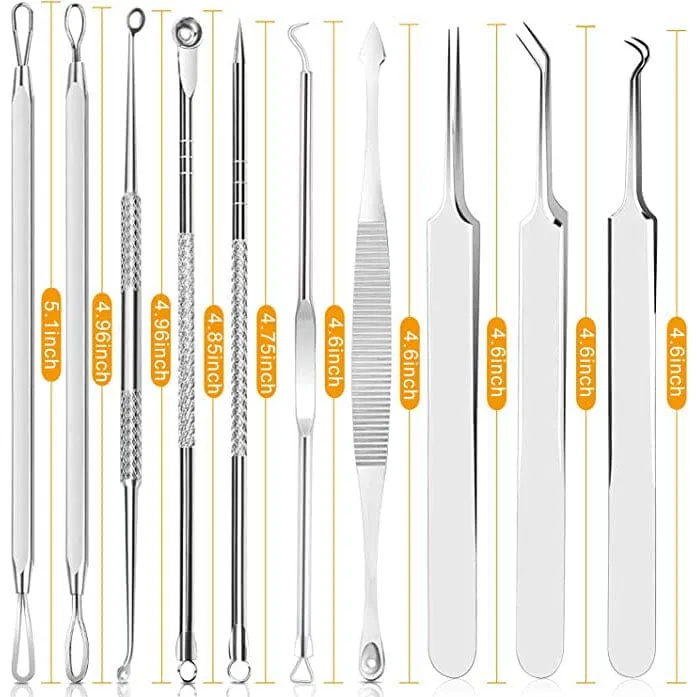 10-Piece: Blackhead Remover Tool