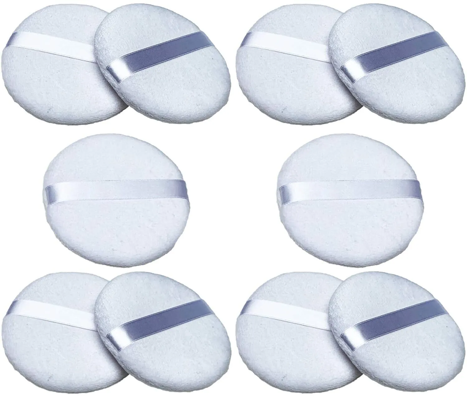 10x 4.5" Jumbo Extra Large Powder Puff 100% Pure Cotton Soft Fluffy Washable For Makeup