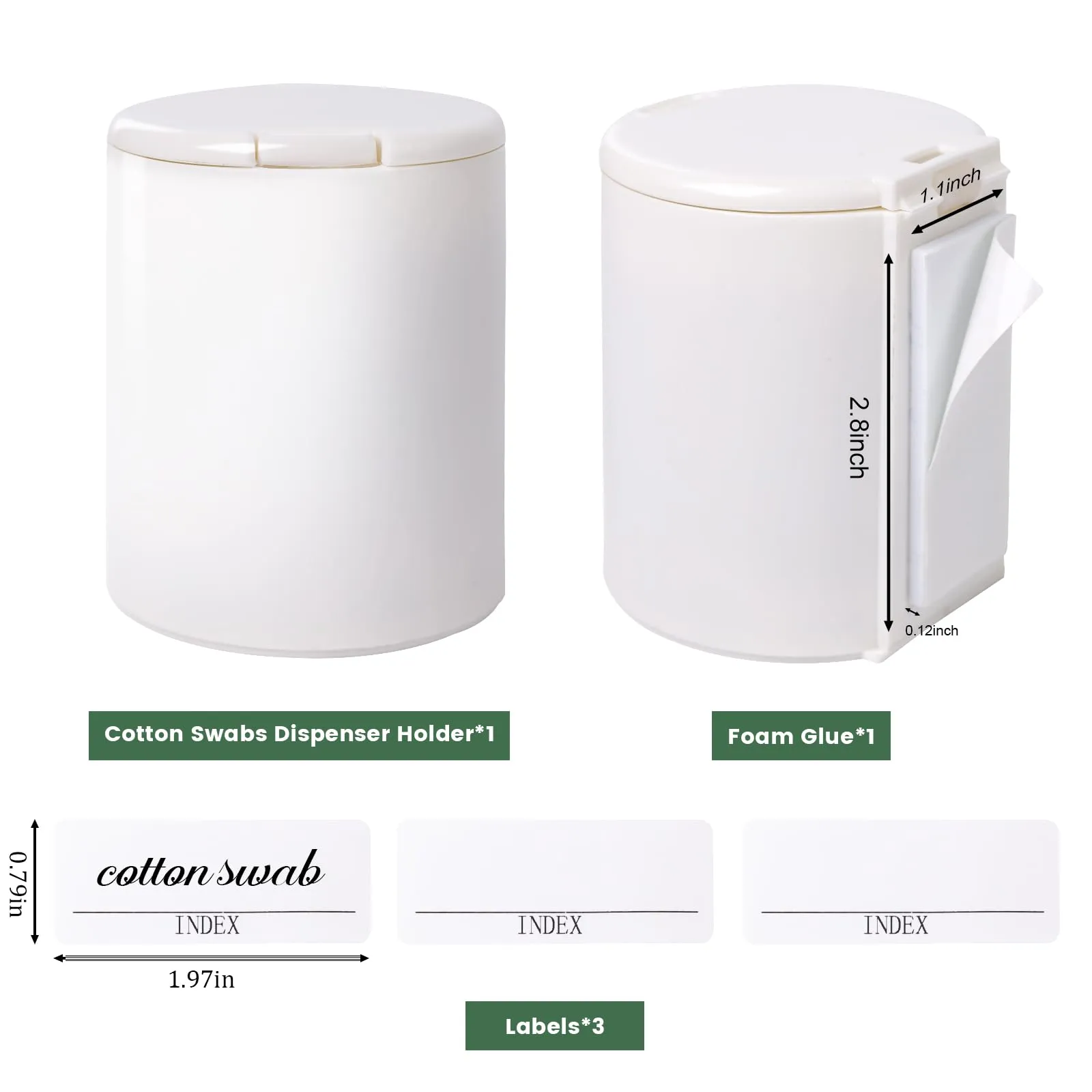 1500 Count Bamboo Cotton Swabs with 1 Plastic Jar Containers,Double Round Cotton Buds Suitable for Makeup and Cleaning,Cotton Swabs for Ears,Biodegradable   Organic Cotton & Bamboo(15 Pack of 100)