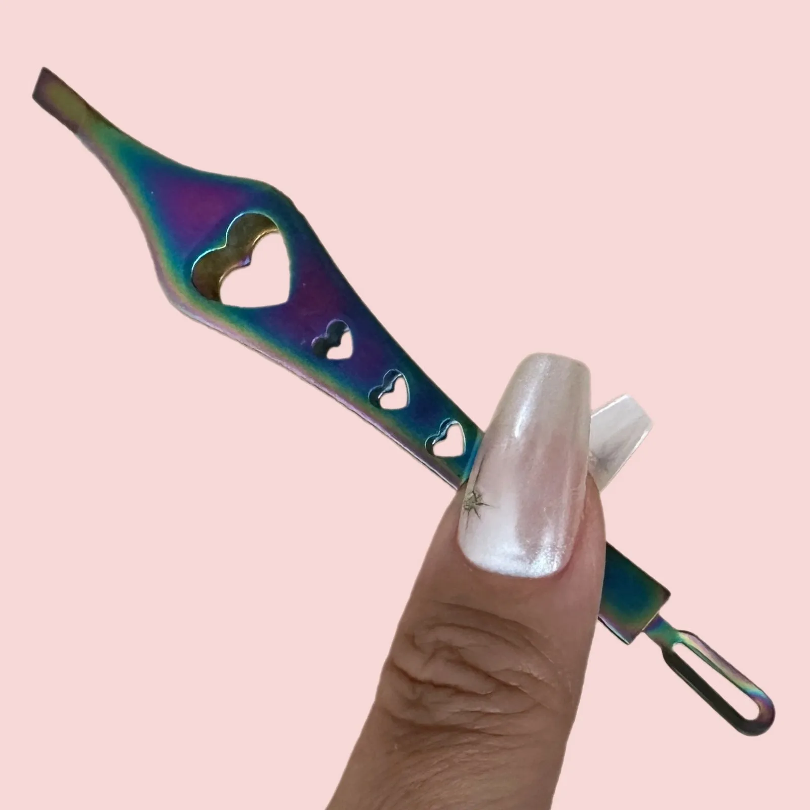 2 in 1 Rainbow Double Ended Tweezers Sharp Slant Precision Tweezer for Eyebrows & Ingrown Hair Removal Skin Care Tool Blackhead Pimple Comedone Remover