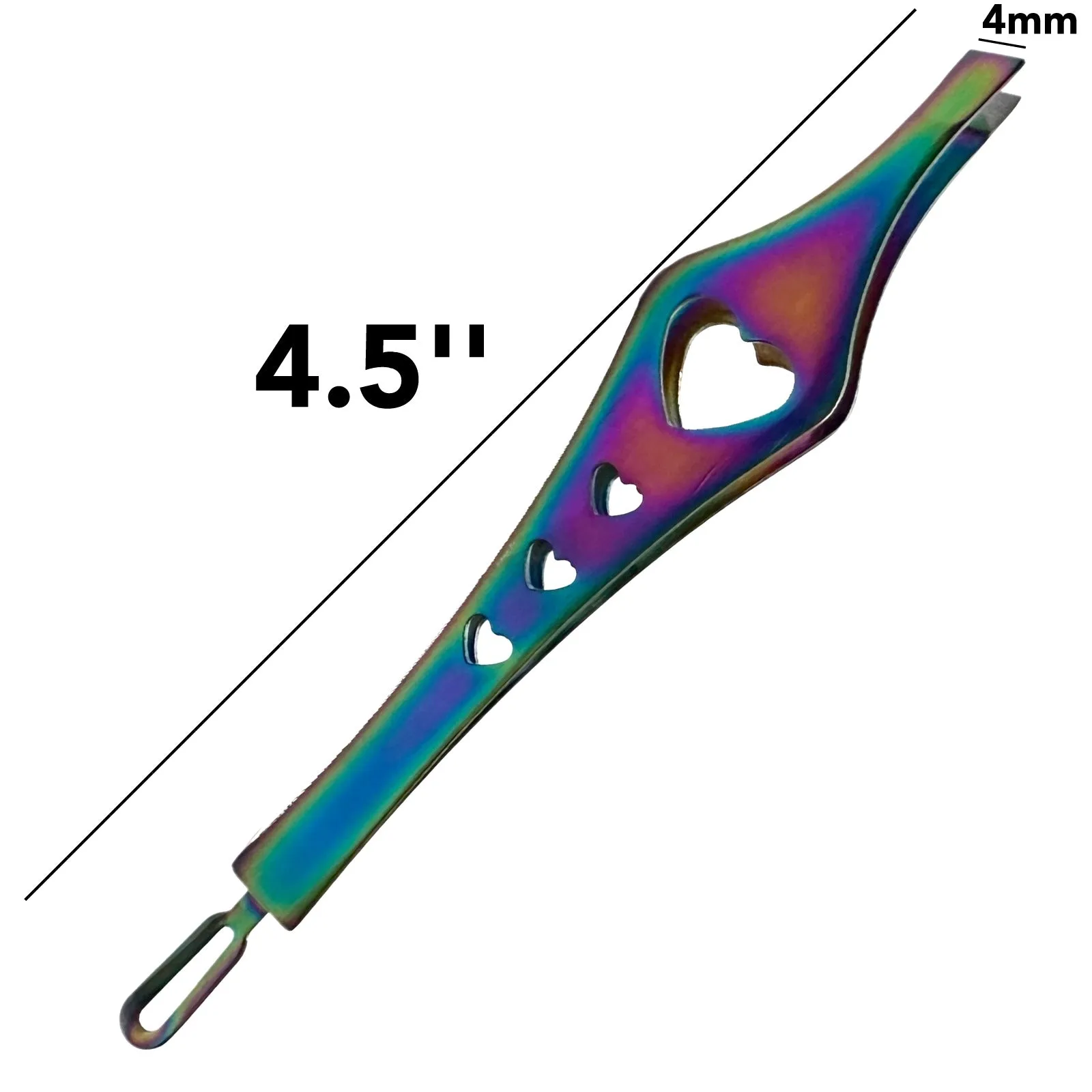 2 in 1 Rainbow Double Ended Tweezers Sharp Slant Precision Tweezer for Eyebrows & Ingrown Hair Removal Skin Care Tool Blackhead Pimple Comedone Remover