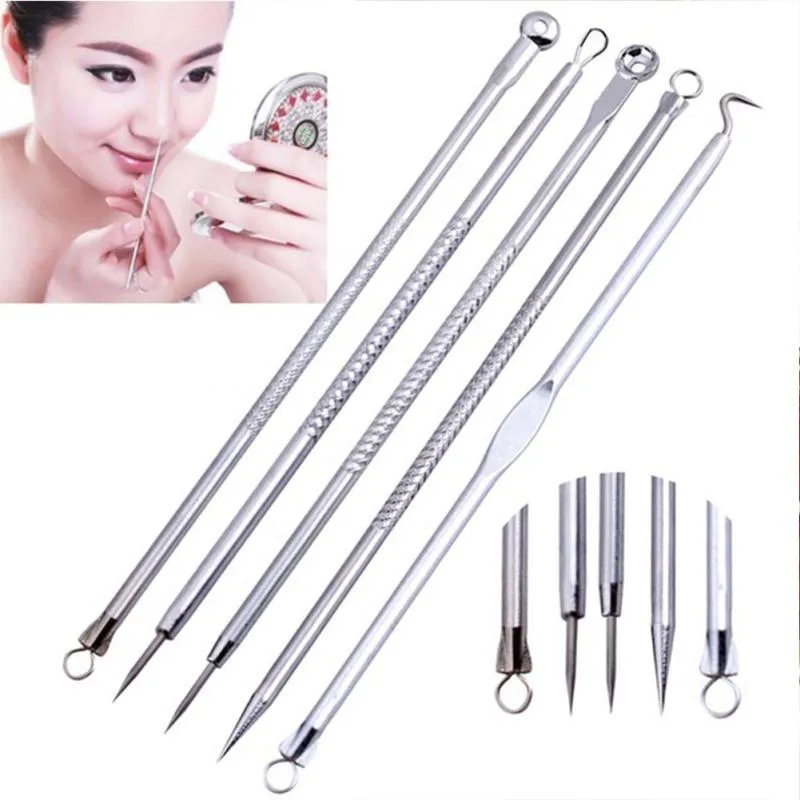 5pcs Acne Blackhead Remover Pimple Comedone Extractor Kit