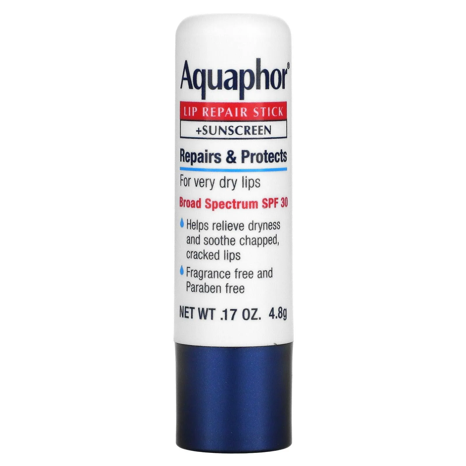 Aquaphor Lip Repair Stick   Sunscreen SPF 30 Lip Balm - 4.8 g