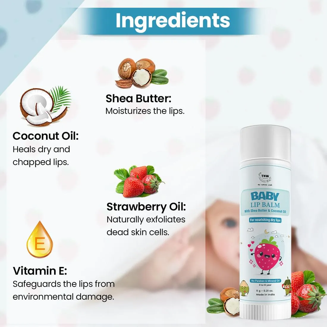 Baby Lip Balm for Dry Lips.