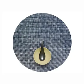 Basketweave Round Placemat Denim