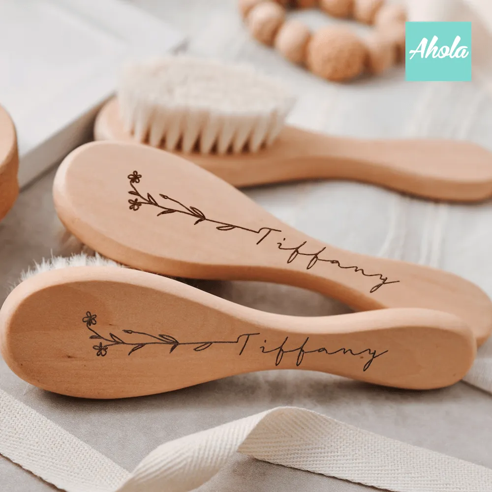 【Bouquet】Custom Wood Comb Grooming Set 刻字木梳禮盒套裝(一套3把)