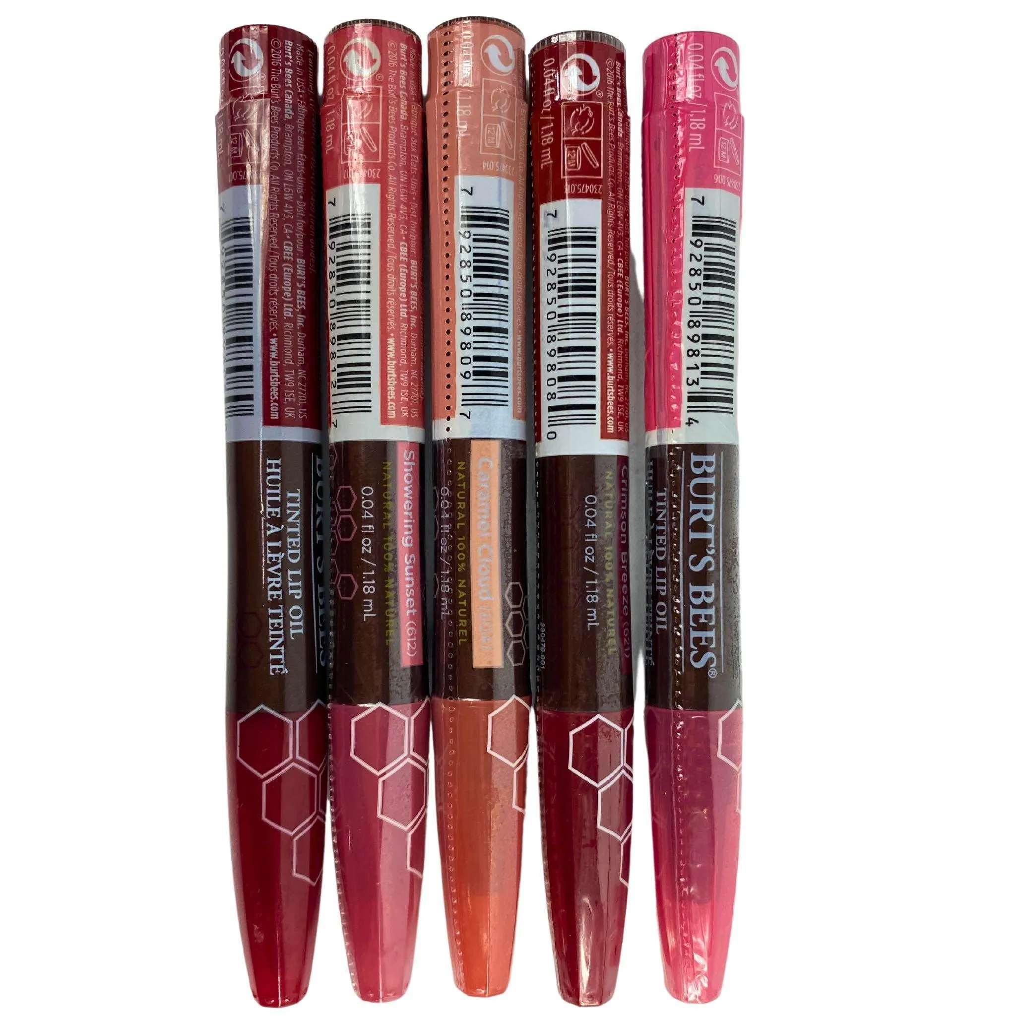 Burt's Bees Tinted Lip Oil Assorted Mix 100% Natural 0.04OZ (70 Pcs Lot)