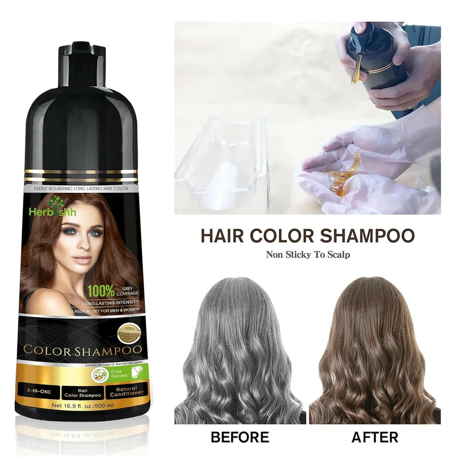 Buy 1 Pc Color Shampoo & Pro Keratin Hair Mask - Herbishh