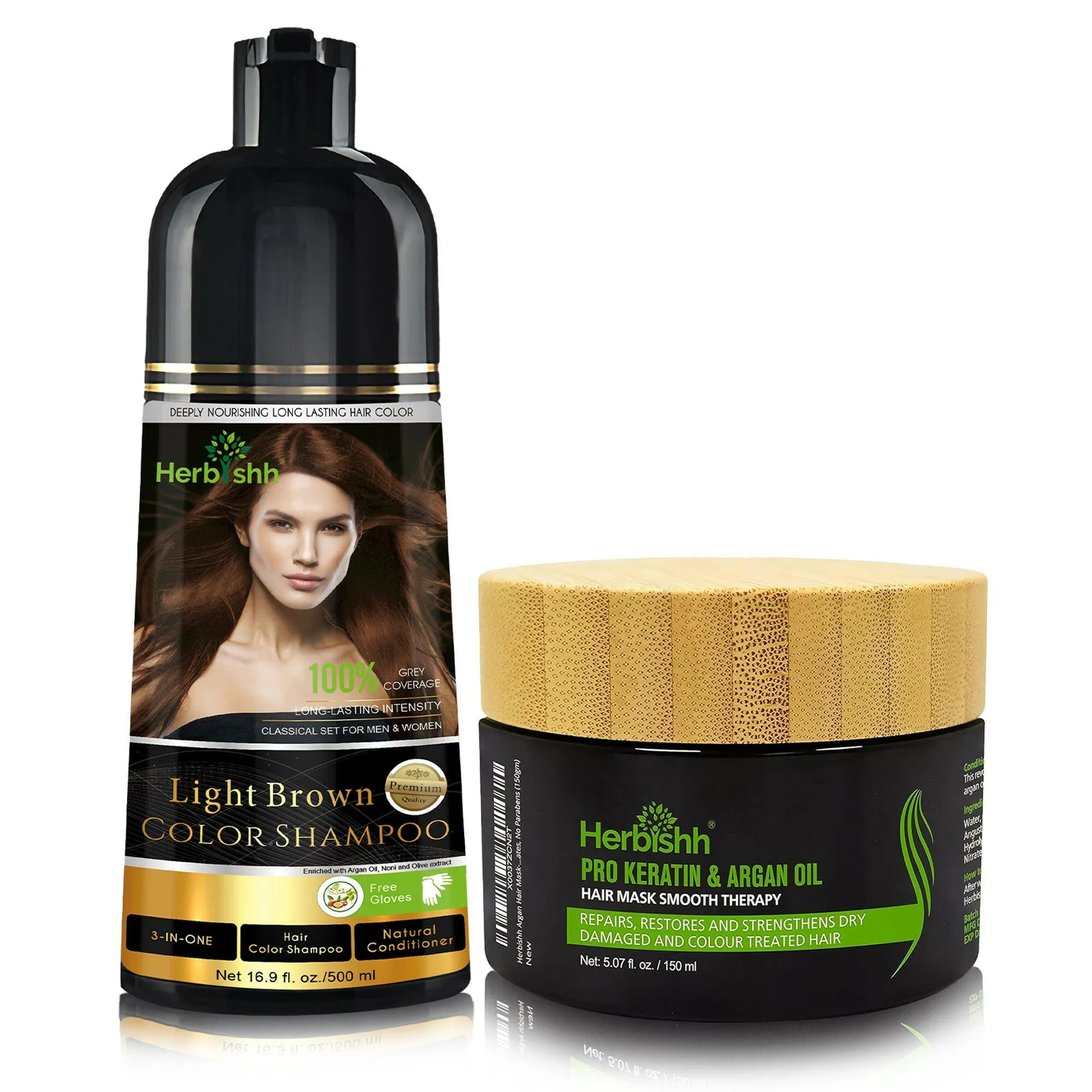 Buy 1 Pc Color Shampoo & Pro Keratin Hair Mask - Herbishh