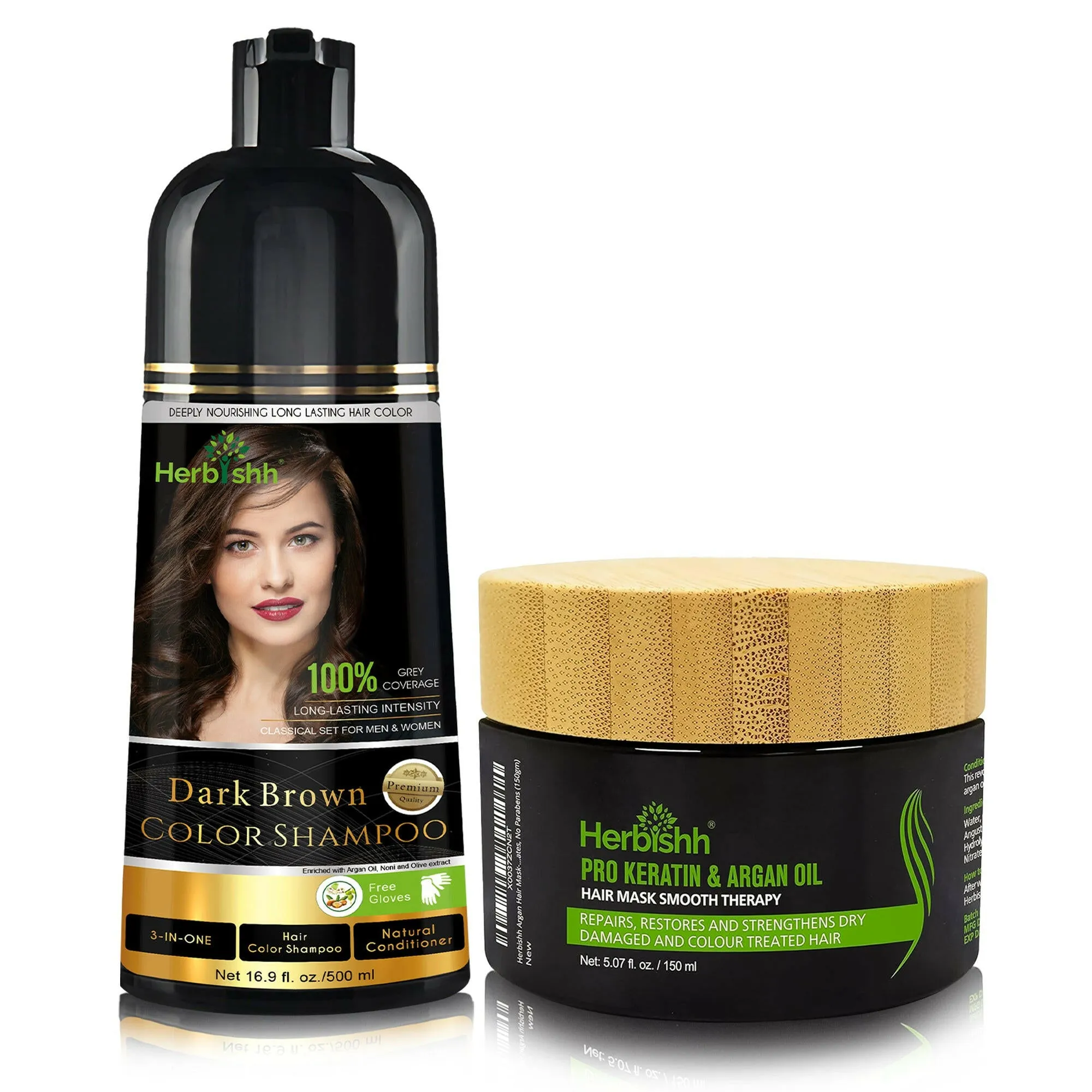 Buy 1 Pc Color Shampoo & Pro Keratin Hair Mask - Herbishh
