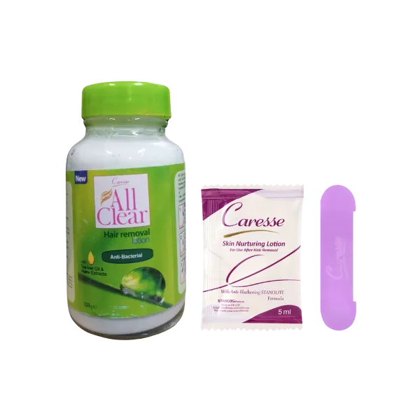 Caresse All Clear Hair Removal Lotion Antibacterial 120g