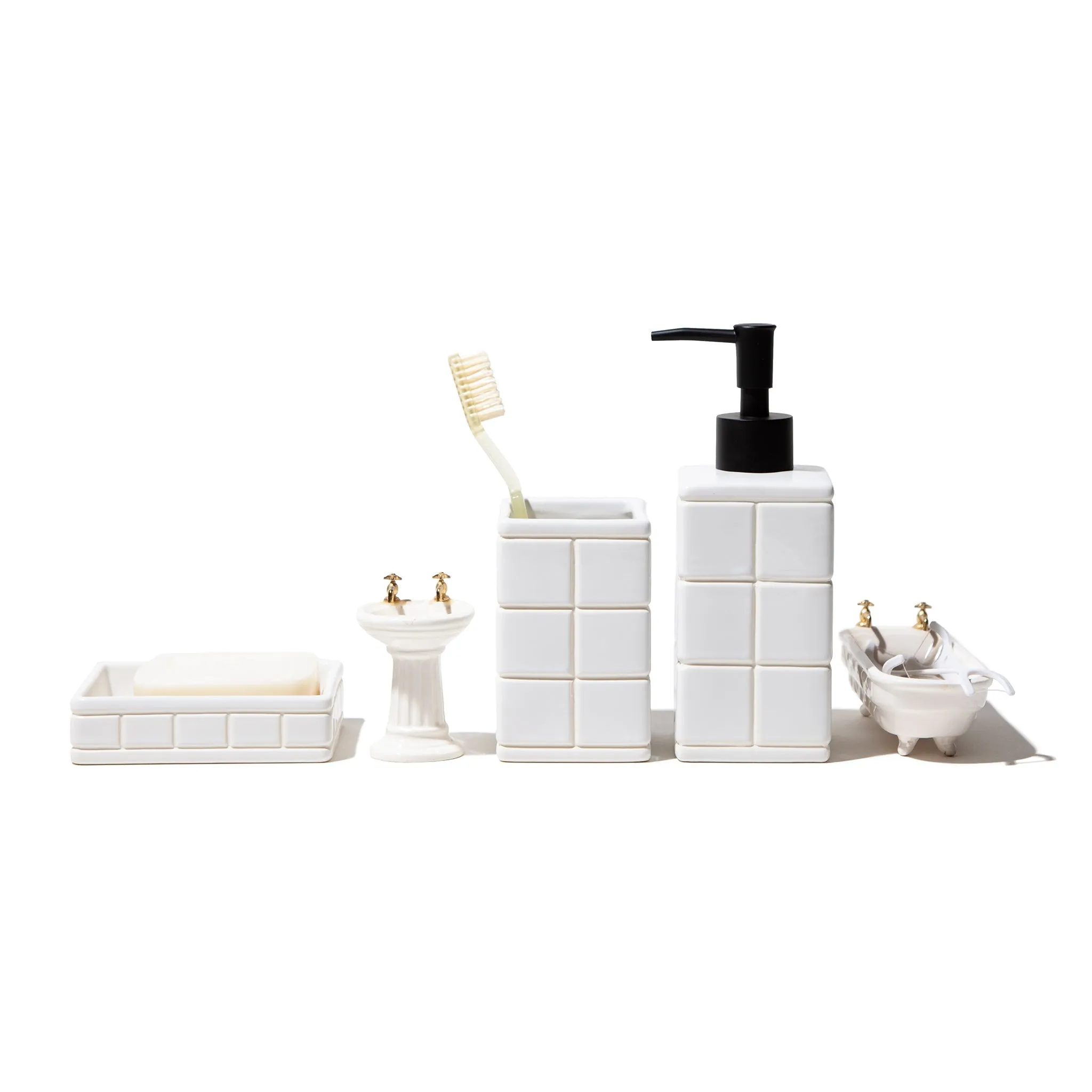 CERAMIC BATH ENSEMBLE SOAP DISH