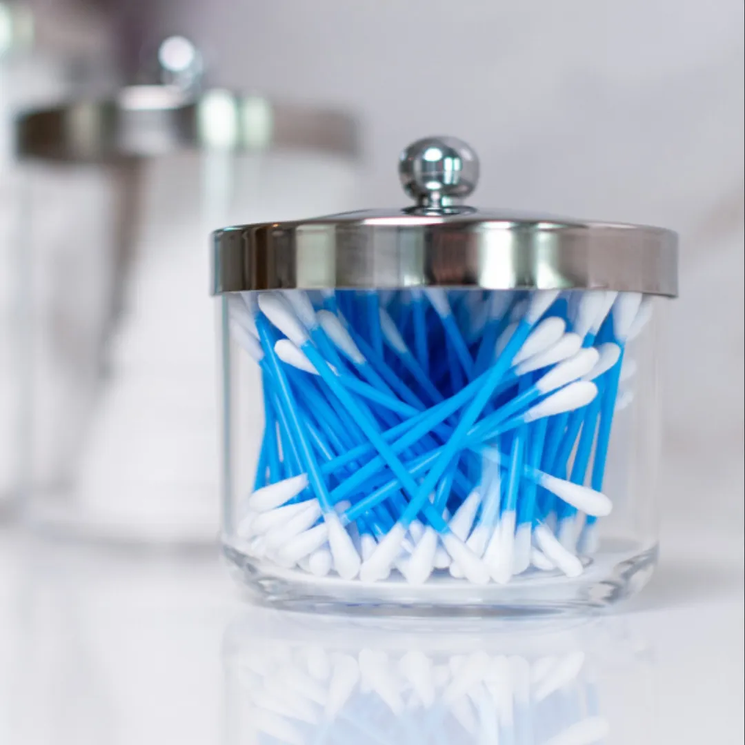 Chrome Lid Round Canisters