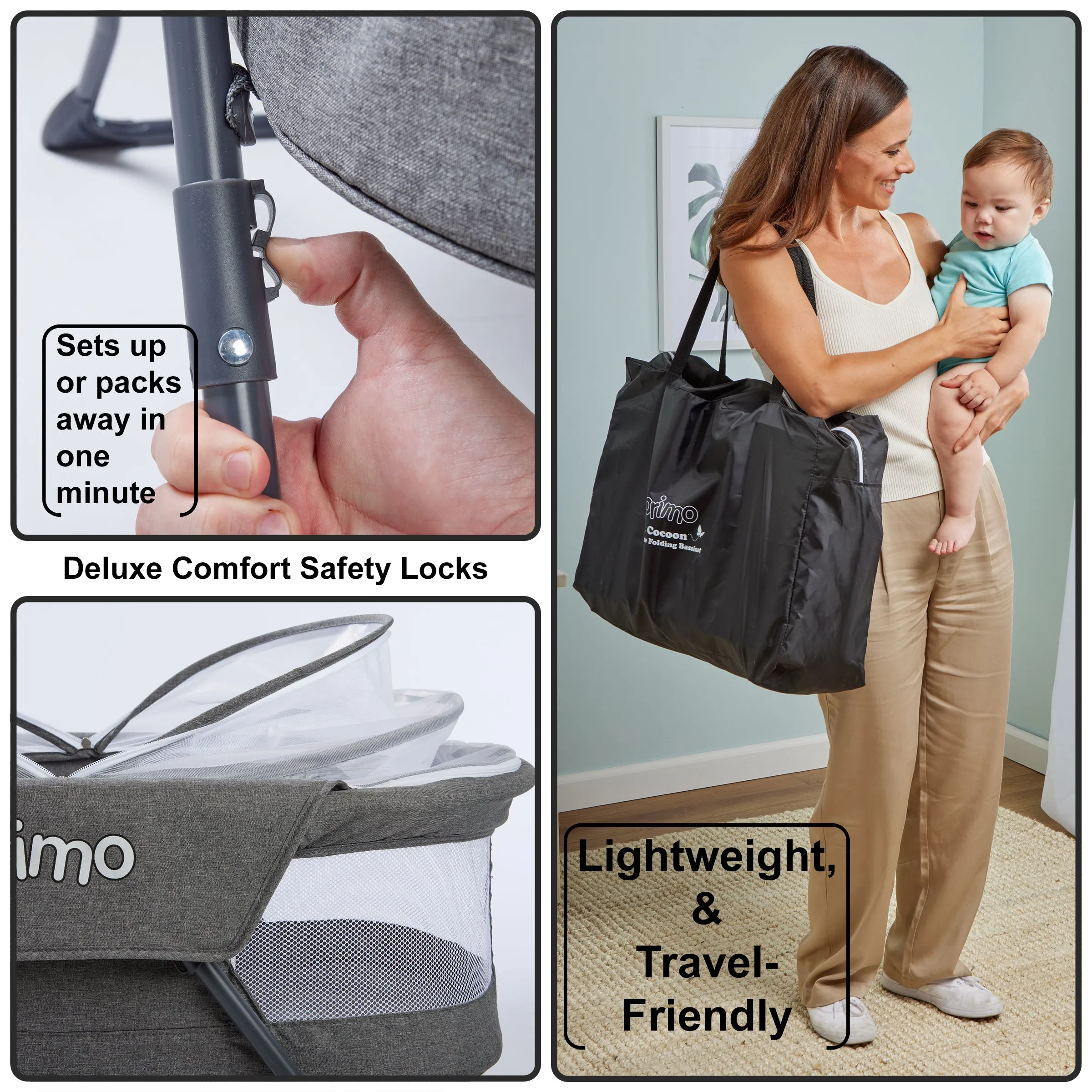 Cocoon Deluxe Folding Indoor & Outdoor Travel Bassinet