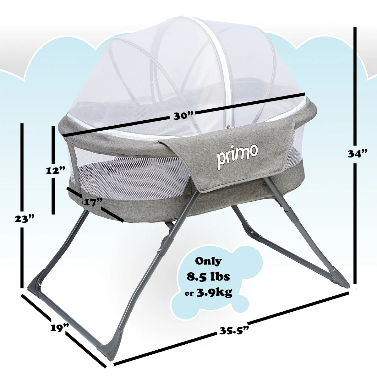 Cocoon Deluxe Folding Indoor & Outdoor Travel Bassinet