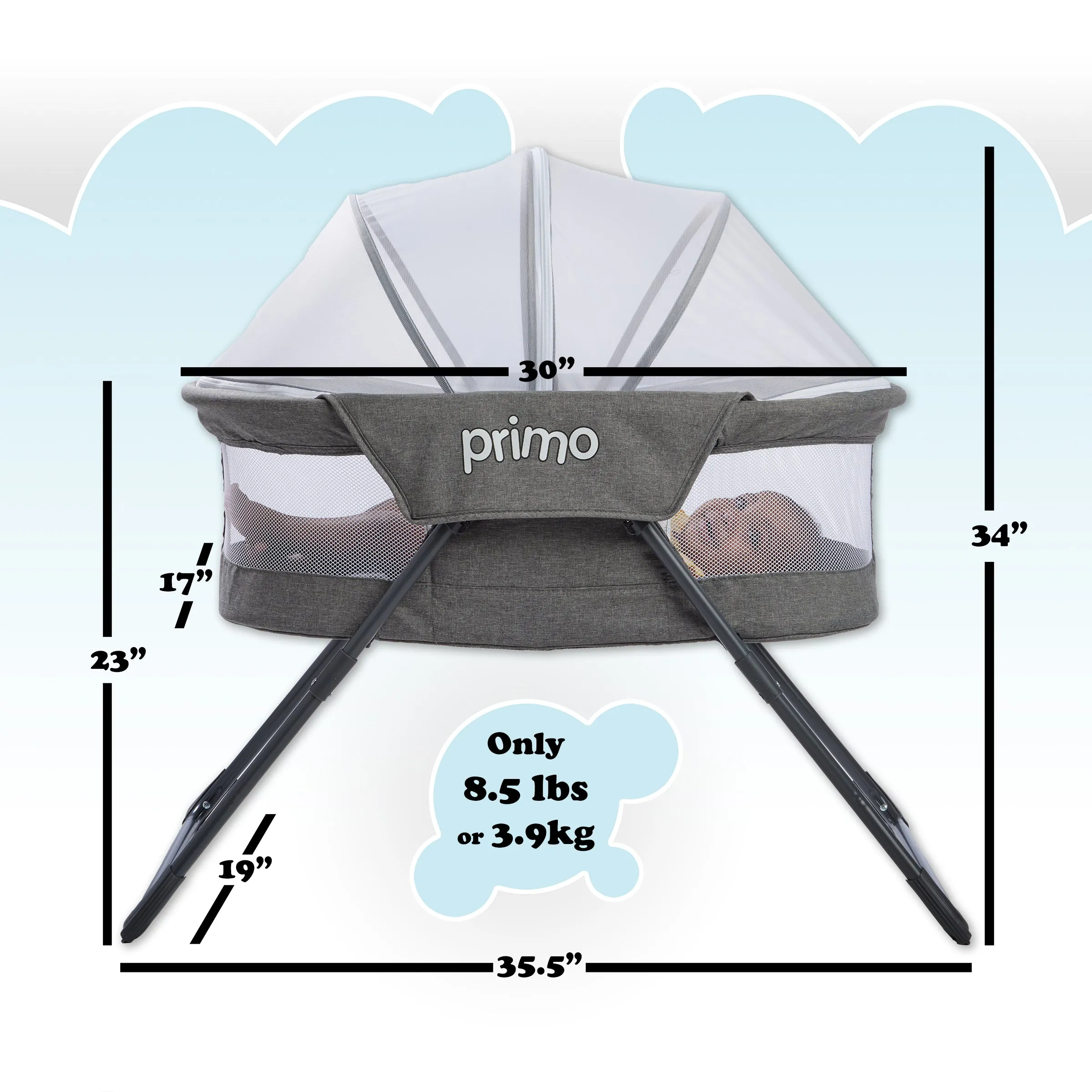 Cocoon Deluxe Folding Indoor & Outdoor Travel Bassinet