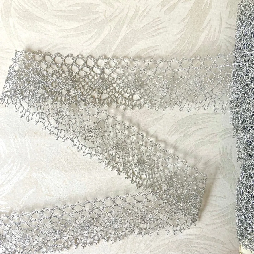Cotton Metallic Lace - Multiple Colors