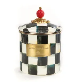 Courtly Check Enamel Canister - Small (Mackenzie Childs)