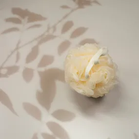 Cream Mesh Bath Pouf - 45 Grams