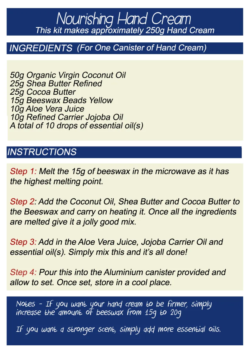 Create Your Own – Nourishing Hand Cream