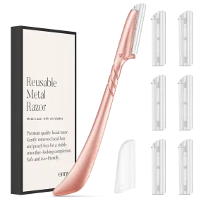 Ennva Reusable Metal Razor with 6 Blades