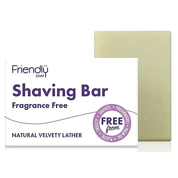 Friendly Soap Natural Handmade Shaving Soap Fragrance Free 95g