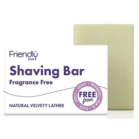 Friendly Soap Natural Handmade Shaving Soap Fragrance Free 95g