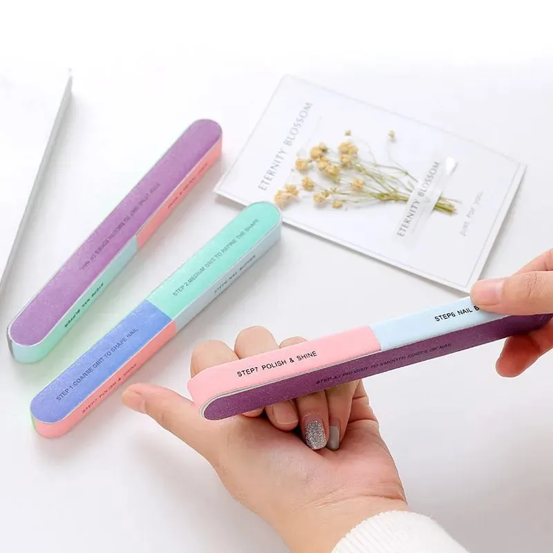 HUXIABEAUTY Nail Polishing Manicure Set Nail Buffer 7 Sides Sandpaper Nail File