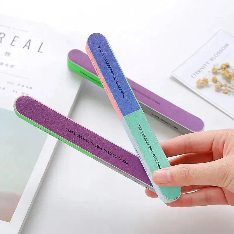 HUXIABEAUTY Nail Polishing Manicure Set Nail Buffer 7 Sides Sandpaper Nail File