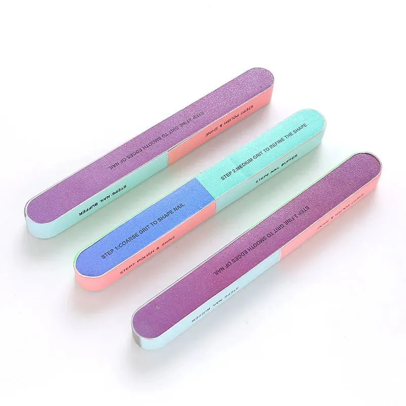 HUXIABEAUTY Nail Polishing Manicure Set Nail Buffer 7 Sides Sandpaper Nail File