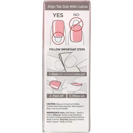 Impress Color Pretty Pink Gel Nail Set with Purefit Technology - Includes Prep Pad Mini Cuticle File and 30 Press-On Nails Kiss