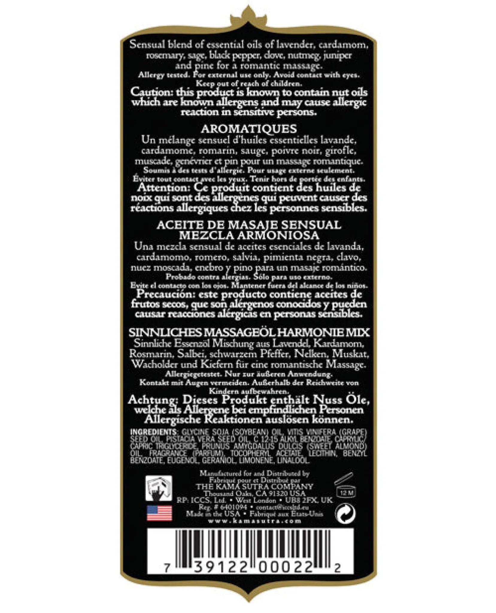 Kama Sutra Aromatic Oil - 8 Oz