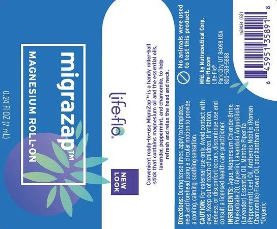 LifeFlo MigraZap Magnesium Roll-on Lavender 7 ml Roll-on