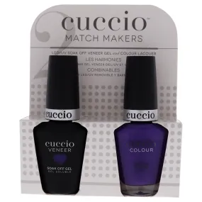 Match Makers Set - Water You Doing by Cuccio for Women - 2 Pc 0.44oz Veneer Soak Of Gel Nail Polish, 0.43oz Colour Nail Polish