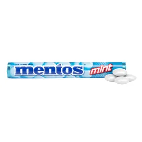Mentos Chewy Mint Candy Roll, Fresh Mint Flavor, Peanut and Tree Nut Free, Regular Size, 1.32 oz