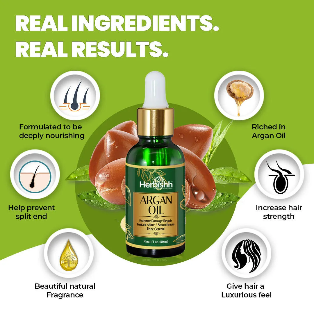 Organic Argan Hair Oil - Herbishh