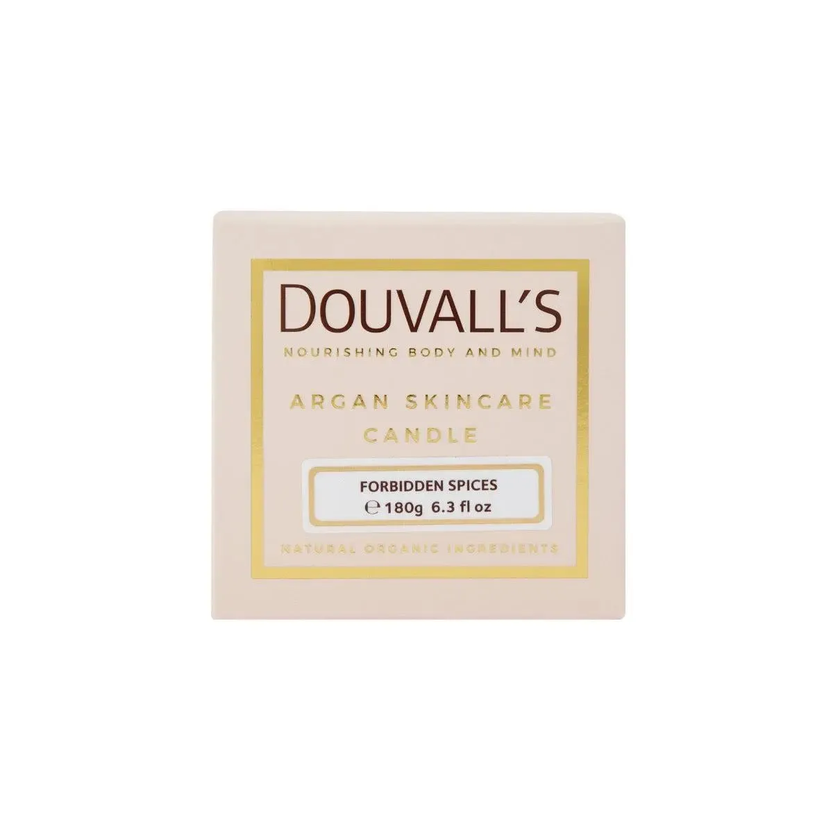 Organic Argan Skincare Candle, Forbidden Spices 180g | Intensely Nourishing and Hydrating Body Treatment