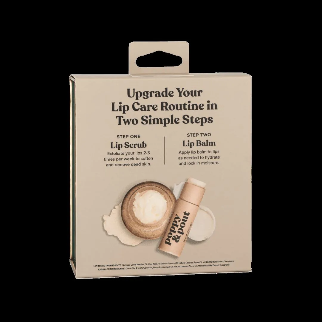Poppy & Pout | Lip Care Duo, Island Coconut
