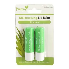 Pretty Moisturising Lip Balm Aloe Vera 2 Pack
