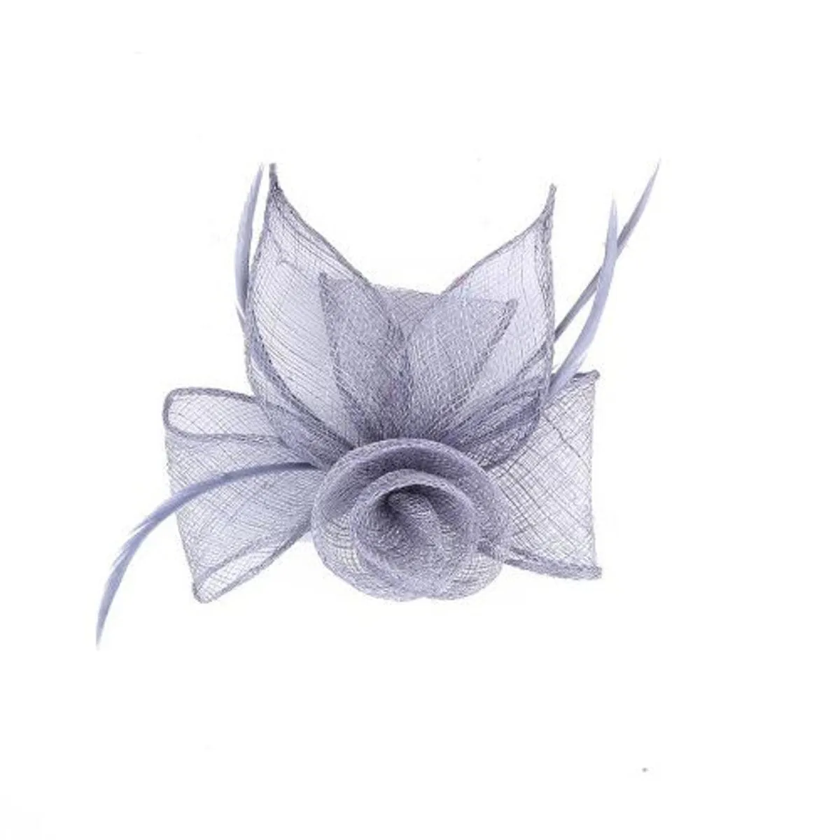 Silver Grey Flower Bud Comb Fascinator