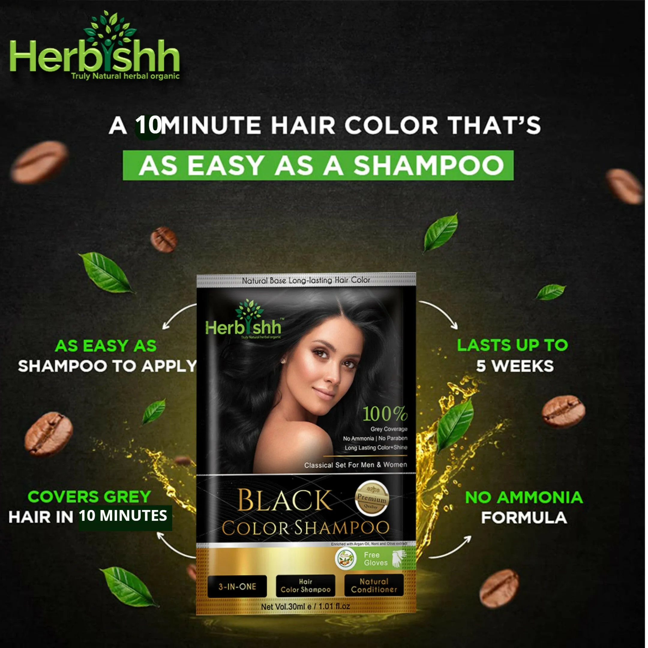 Travel size Color Shampoo Sachets - Herbishh