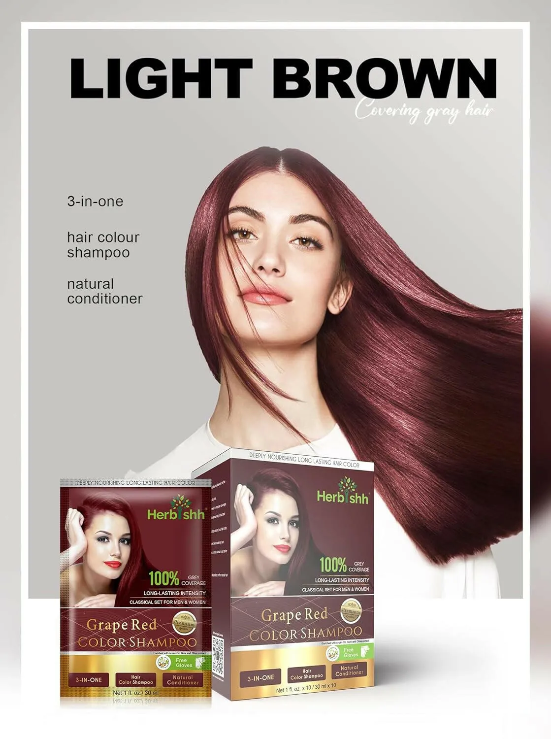 Travel size Color Shampoo Sachets - Herbishh