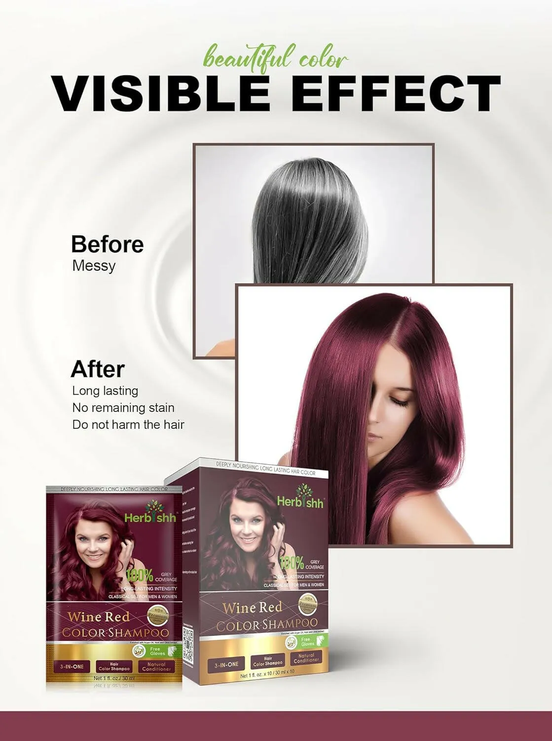Travel size Color Shampoo Sachets - Herbishh