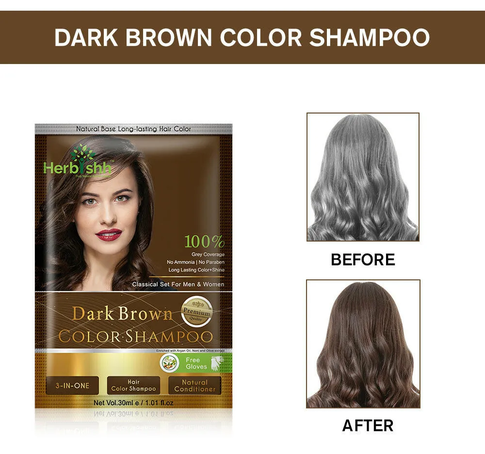 Travel size Color Shampoo Sachets - Herbishh