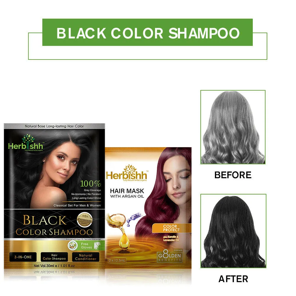 Travel size Color Shampoo Sachets - Herbishh