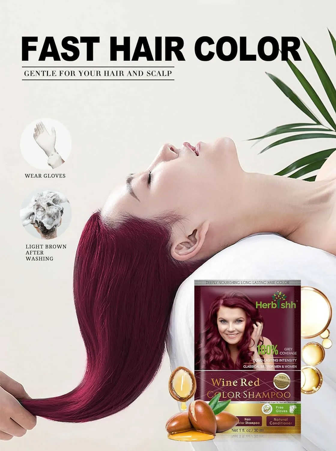 Travel size Color Shampoo Sachets - Herbishh