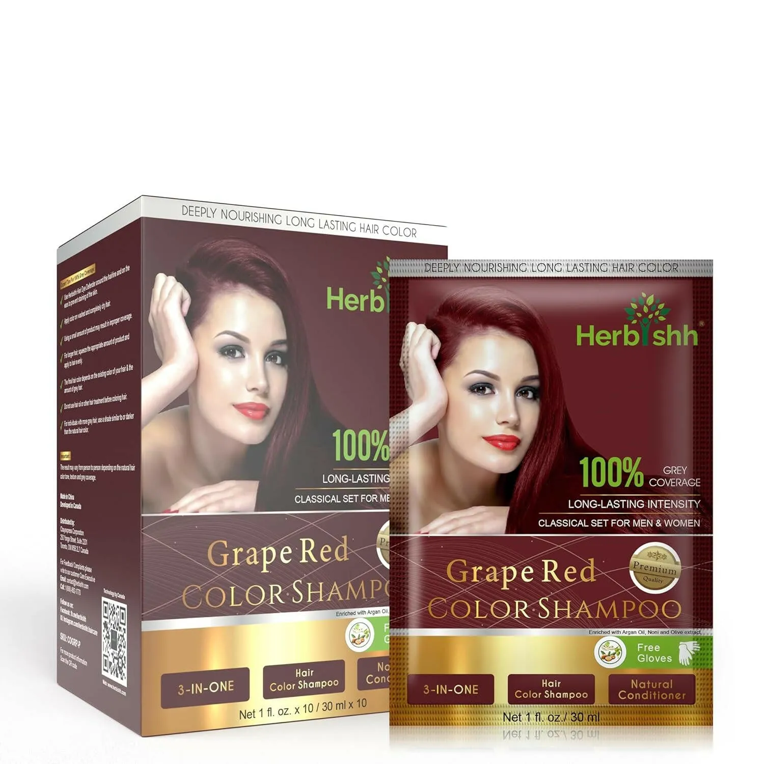 Travel size Color Shampoo Sachets - Herbishh