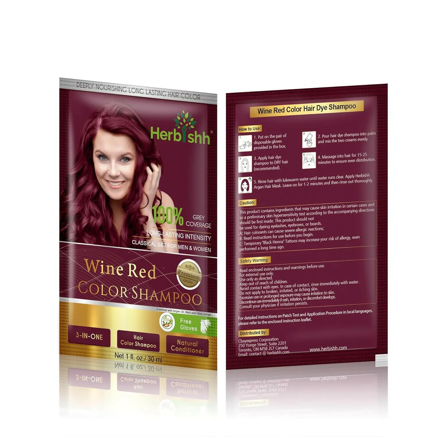 Travel size Color Shampoo Sachets - Herbishh