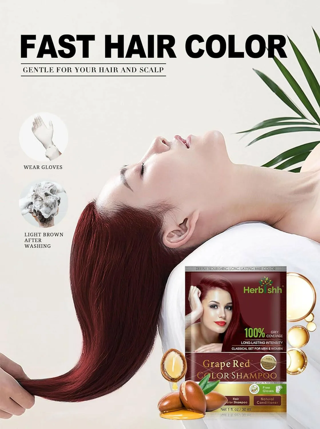 Travel size Color Shampoo Sachets - Herbishh